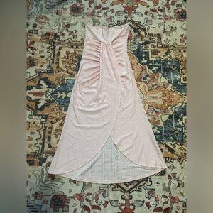 Elegant Pink Eyelet Skirt